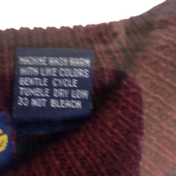 Vintage American Weekend Grandpa Sweater Cosby Mens Large Plaid Pullover 90s - Picture 11 of 12